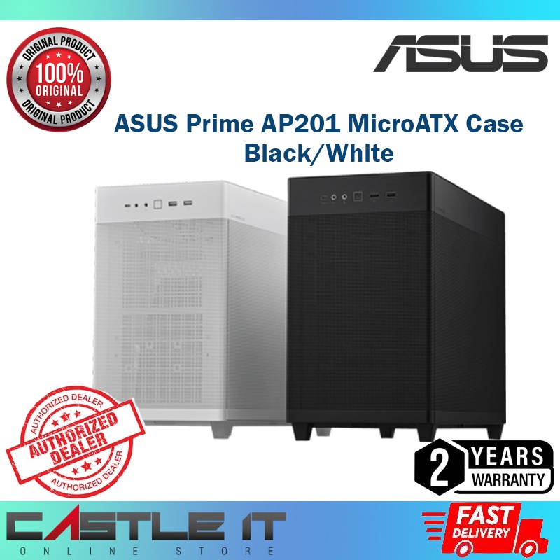 Asus AP201 PRIME Case Mesh Micro ATX Chassis Mini ITX Casing BLACK ...