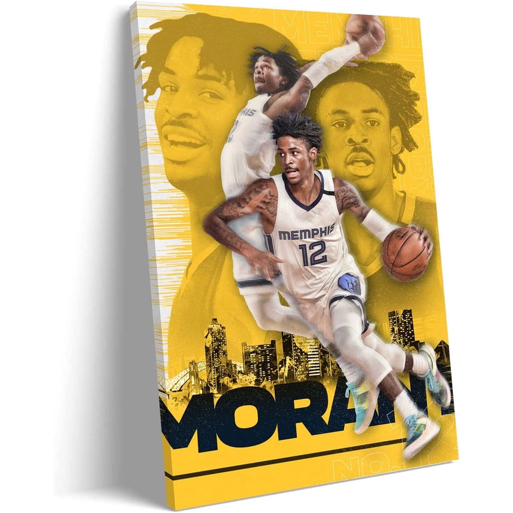 Ja Morant Poster Watercolor Canvas Wall Art Basketball Wall Art Wall