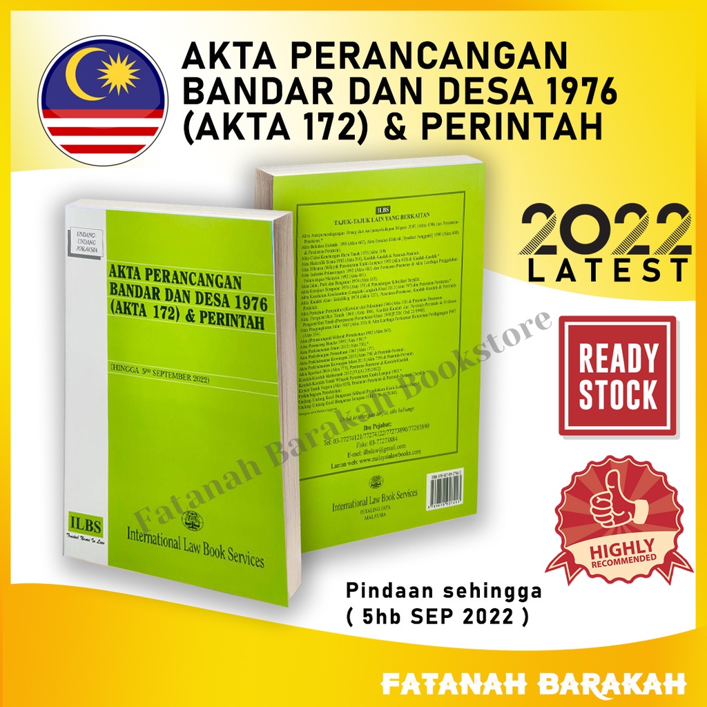 Akta Perancangan Bandar Dan Desa 1976 (Akta 172) & Perintah (Hingga 5hb ...