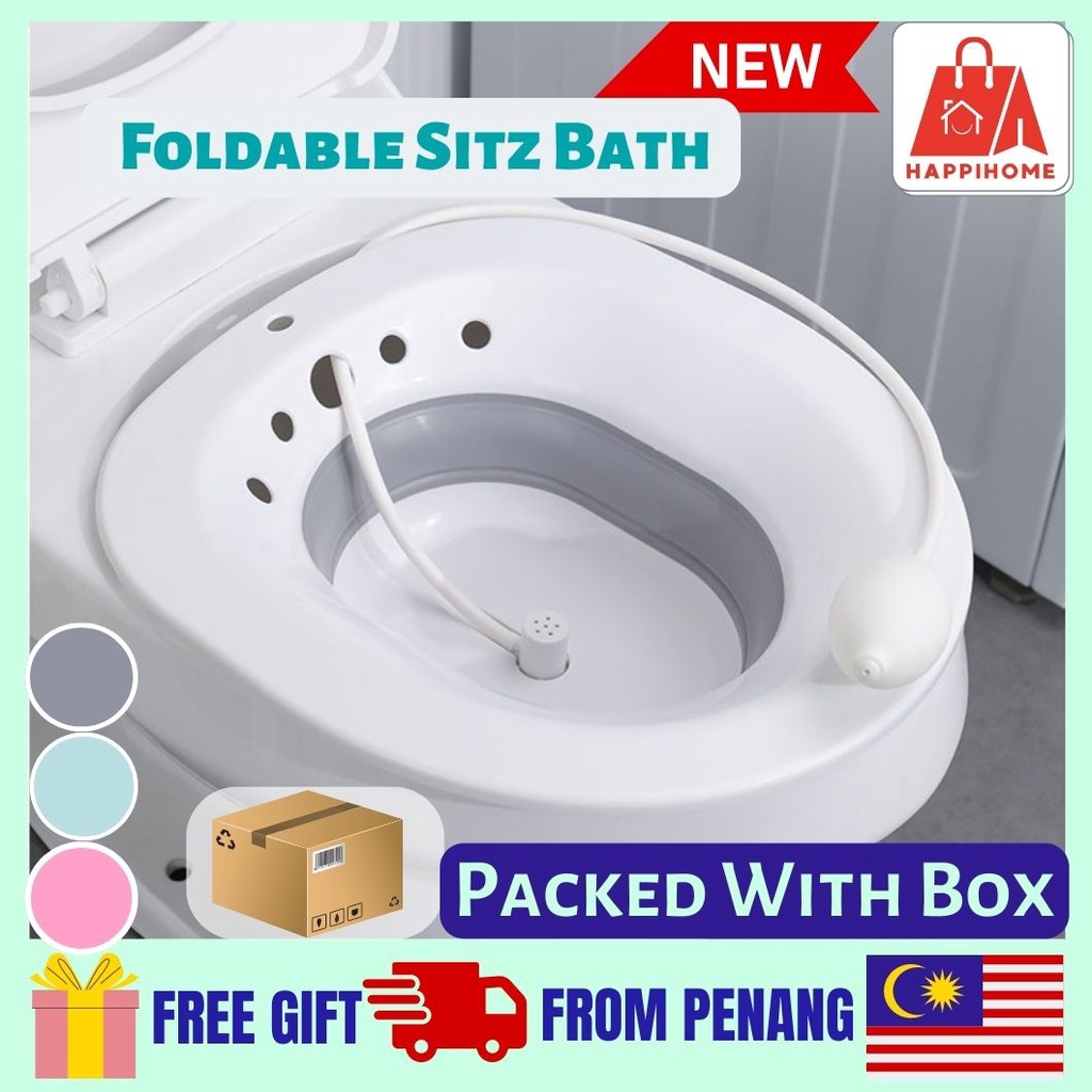 Foldable Sitz Bath with Spray Maternity Besen Tangas Hemorrhoids Buasir ...