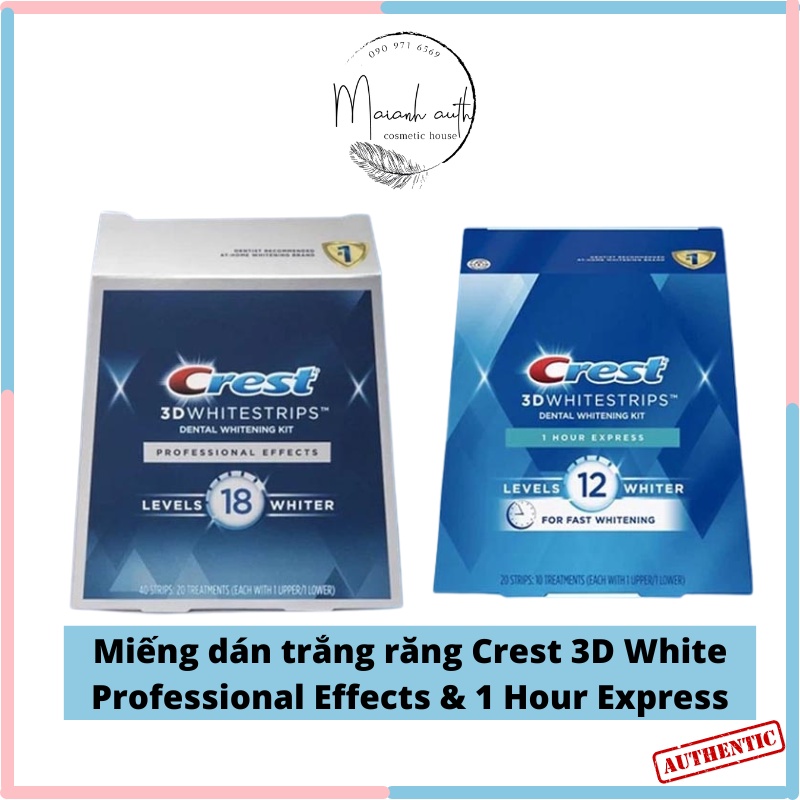 Crest 3D White Professional Effects Teeth Whitening Strips & 1 Hour