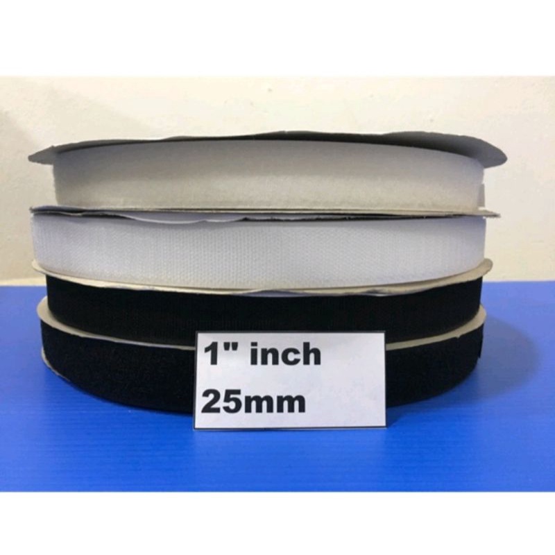 Velcro Tape 1"inch Adhesive Tape without glue/Magic Tape 25mm 25meter