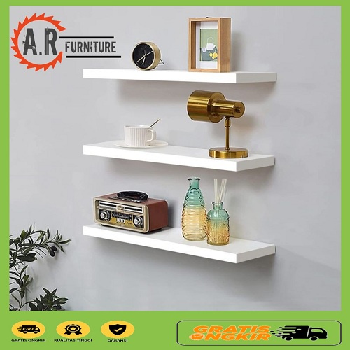 KAYU Minimalist Wall Display Rack Contents 3 - Shelf Rack - AMBAL Wall ...