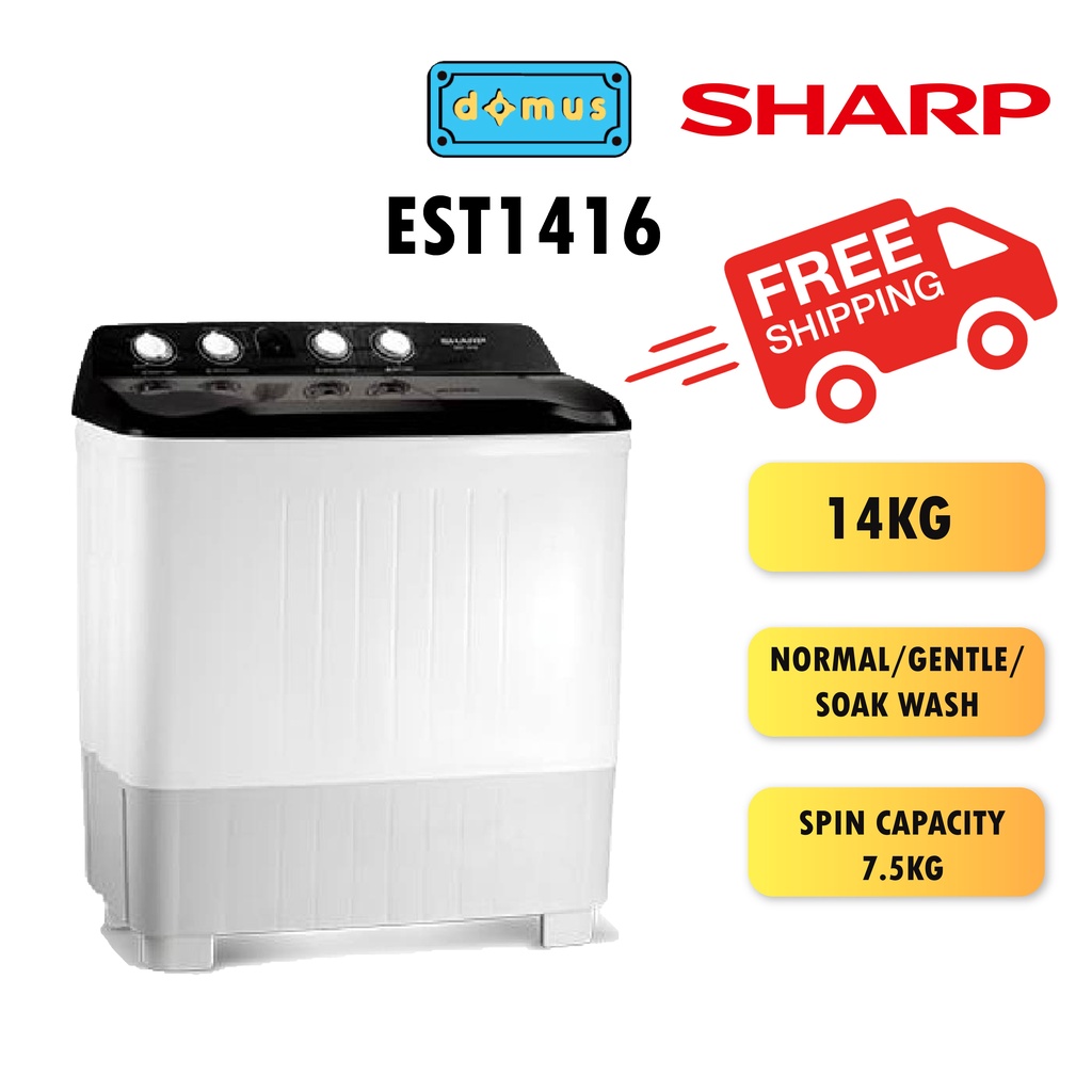 [FREE SHIPPING] Sharp SemiAuto Washing Machine (14kg) EST1416