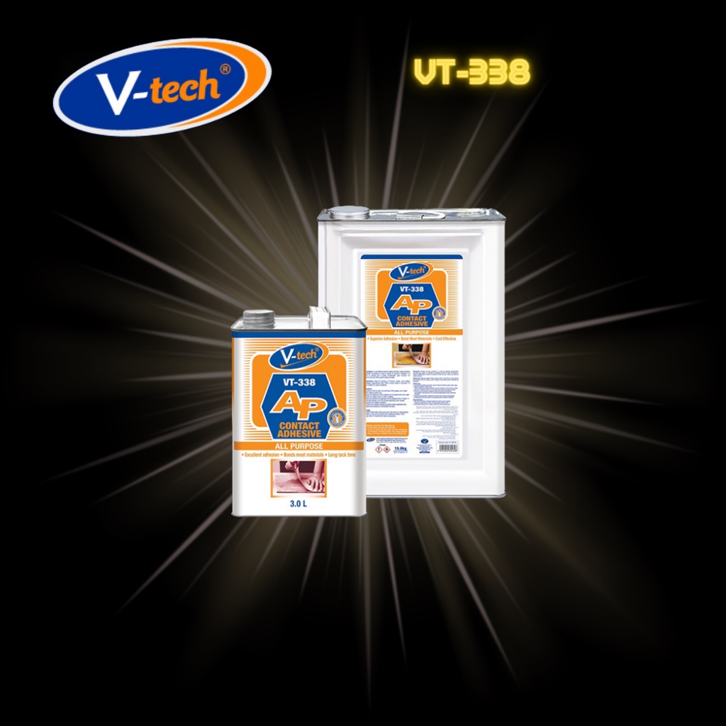 VTech VT338 AP Contact Adhesive 3L Formica SolventBased For Laminated