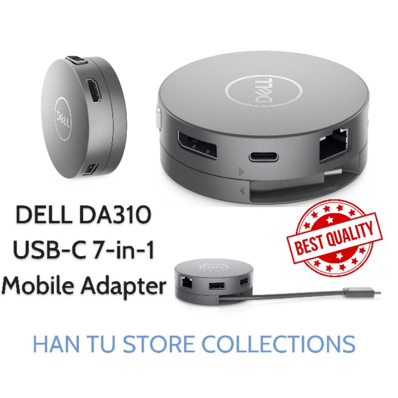 DELL DA310 USB-C 7-in-1 Mobile Adapter - for Video, Network, Data ...