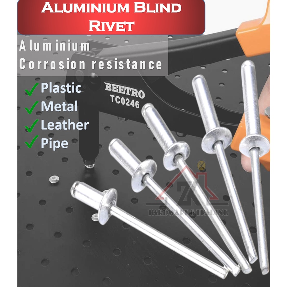ALUMINIUM BLIND RIVET MATA RIBET MATA RIVET PAKU KELING RIBET PAKU POP ...