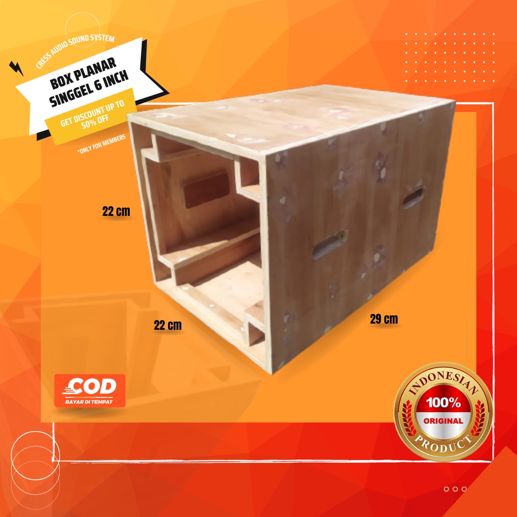 Single Sound Planar Box 6 Inch 12 Mm Plywood | Shopee Malaysia