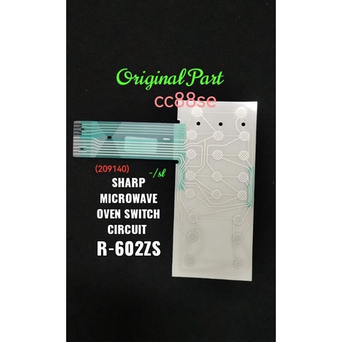 SHARP MICROWAVE OVEN SWITCH CIRCUIT R-602ZS (209140) ORIGINAL PART ...