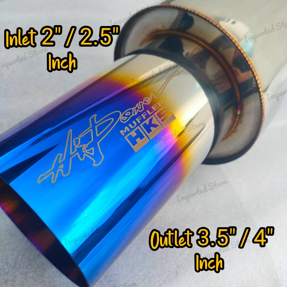 5 INCI HKS MUFFLER, PANJANG 11" INCH, BUNYI Vroommmmm Vroommmm Vroommm