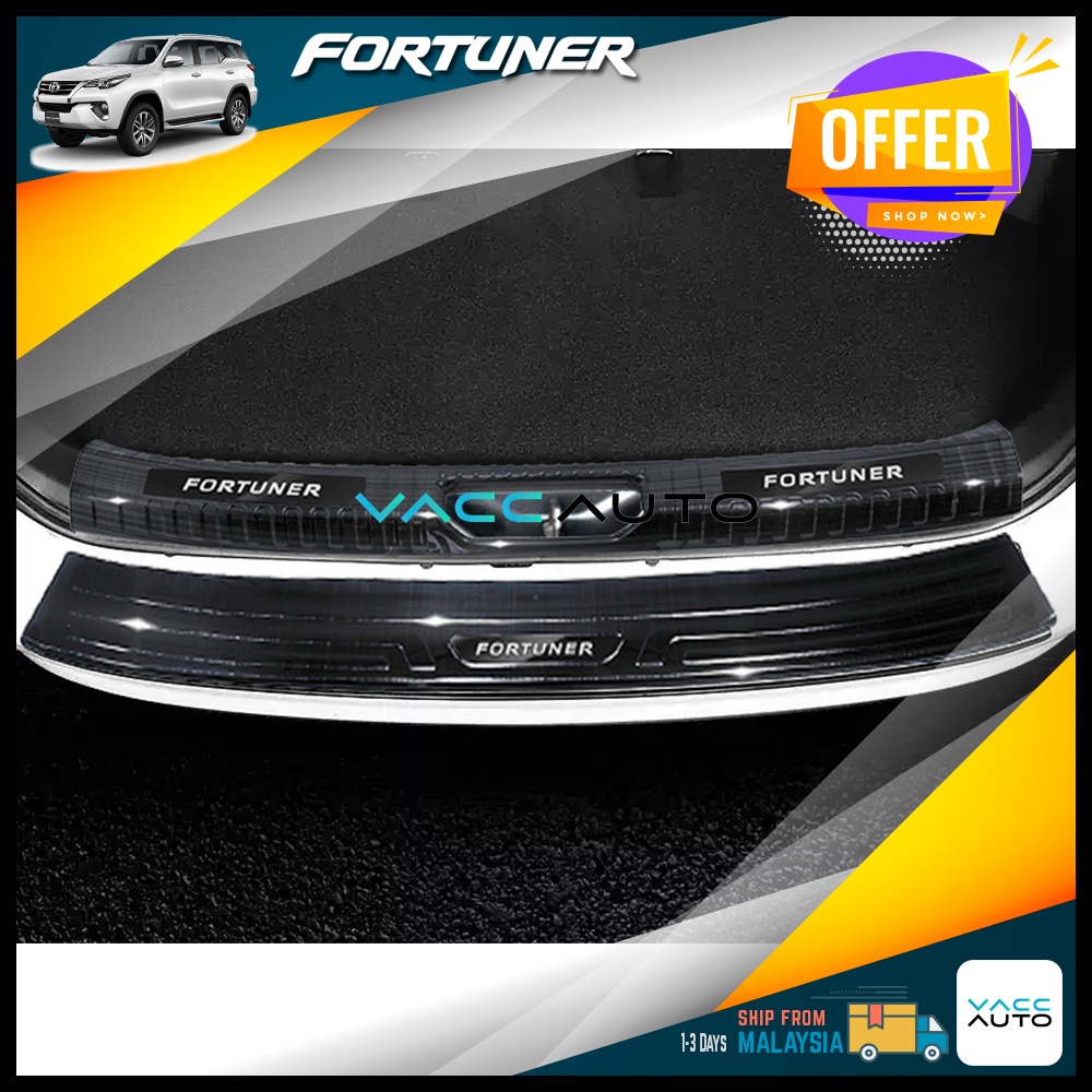 Toyota Fortuner Rear Bumper Protector Scuff Plate Trim Cover For