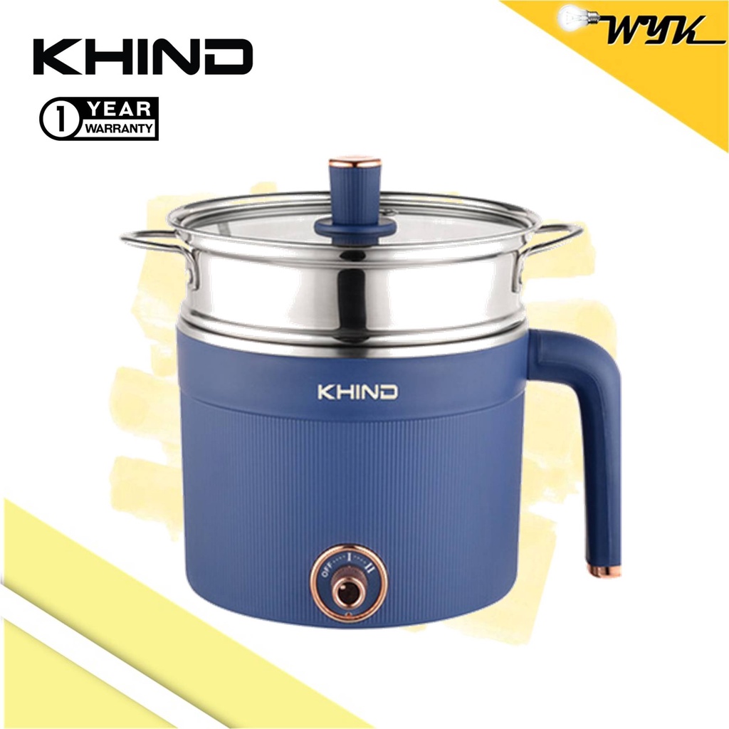 KHIND 1.2L Multi Cooker Mini Pot MC121 (Blue) Shopee Malaysia