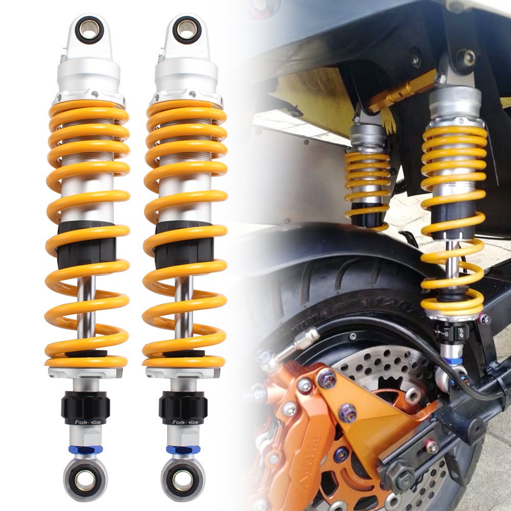 330mm Adjustable Air Shock Absorber Damper Moto Golden Rear Suspension ...