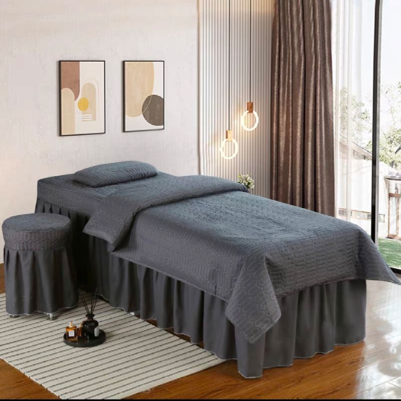 1 Set 4Pcs Beauty Saloon Bed Cover Facial / Spa / Massage Bed Cover