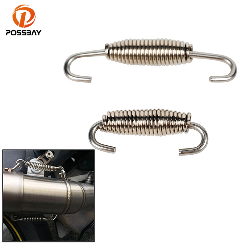 2 Pcs Motorcycle 60mm Exhaust Spring Pipe Muffler Springs Swivel Repair