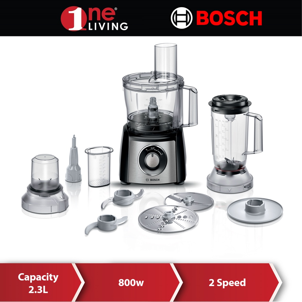 Bosch Food Processor MultiTalent 3 800 W Black Brushed Stainless Steel