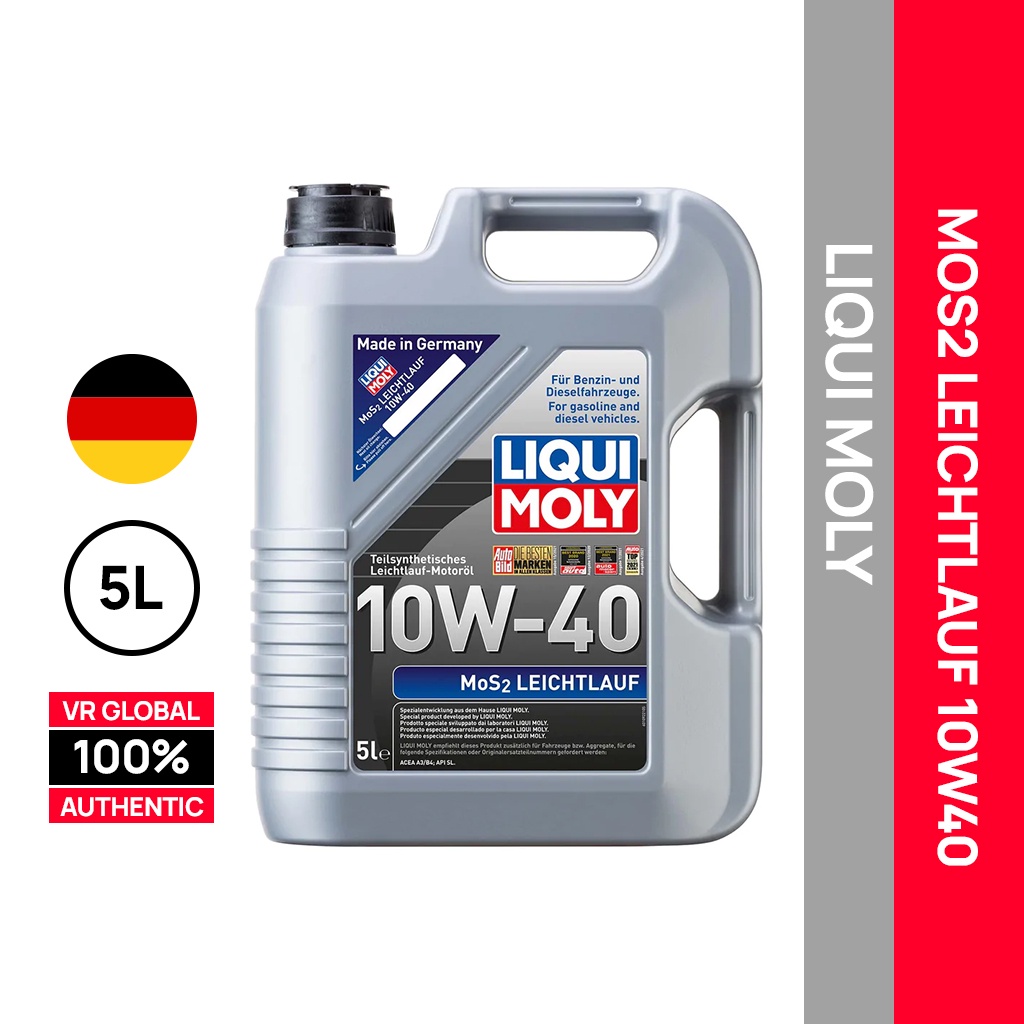 LIQUI MOLY MOS2 LEICHTLAUF 10W40 SEMI SYNTHETIC CAR ENGINE OIL 2184