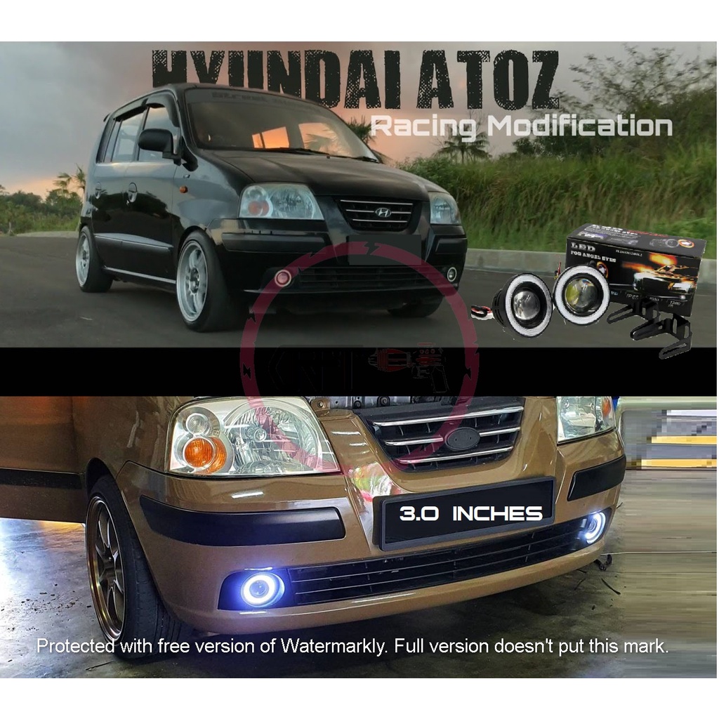 SC505 Hyundai Atos Atoz Lampu Sport Fog Lights Foglamp Fog Lamp Kereta ...