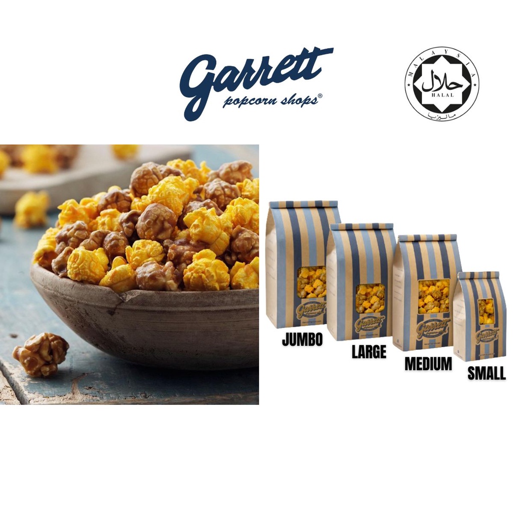 Garrett Popcorn / Popcorn / 7 Flavor Popcorn / Premium Snacks / HALAL