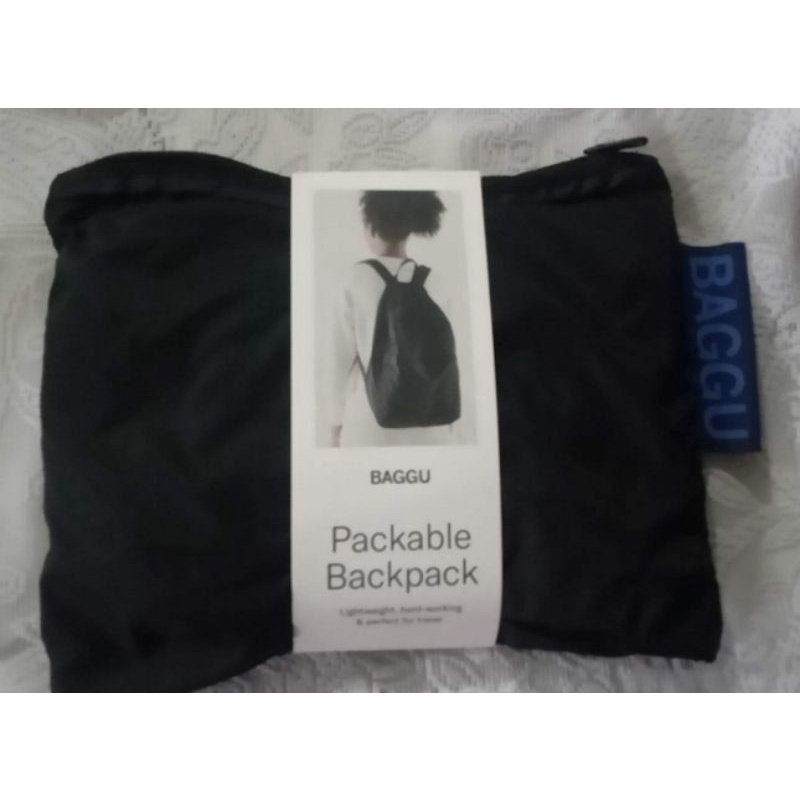 BAGGU PACKABLE BACKPACK BLACK Nylon BAG Shopee Malaysia