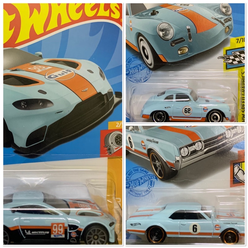 Hot Wheels Gulf Mainlines Aston Martin Porsche Oldsmobile Mustang 