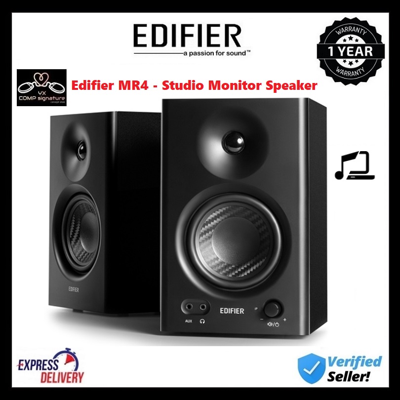 Edifier MR4 Studio Monitor Speaker 42W RMS 1" silk dome tweeter