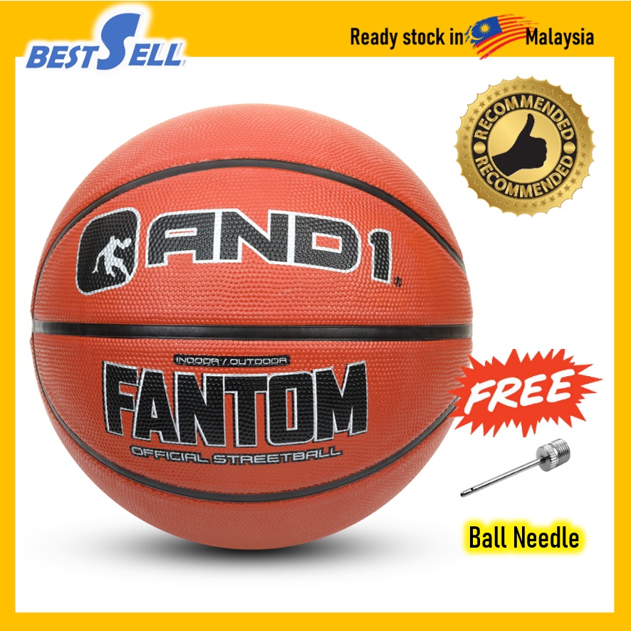 AND1 FANTOM PREMIUM RUBBER BASKETBALL INDOOR/OUTDOOR Size7 Shopee Malaysia