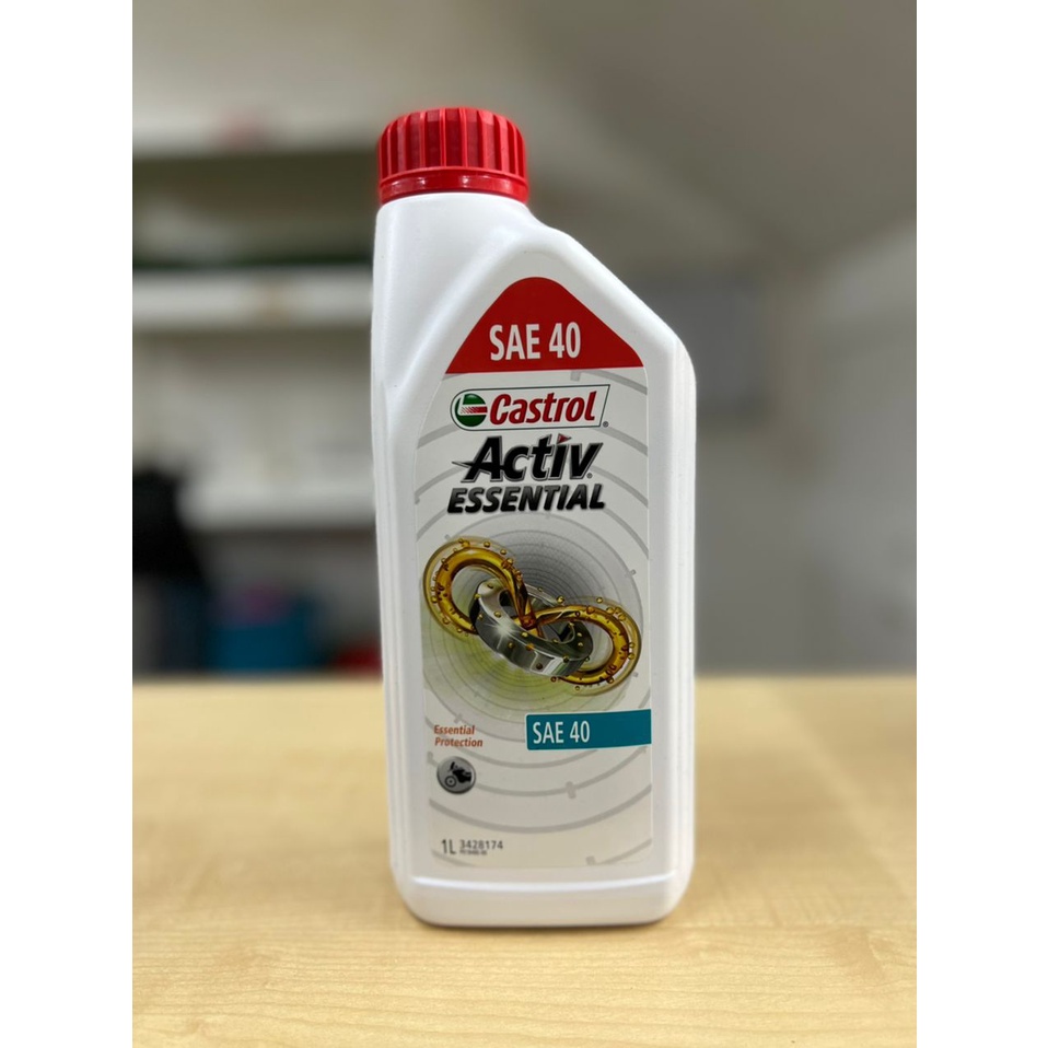 CASTROL ACTIV ESSENTIAL SAE 40, (1L) 100% ORIGINAL (READY STOK ...