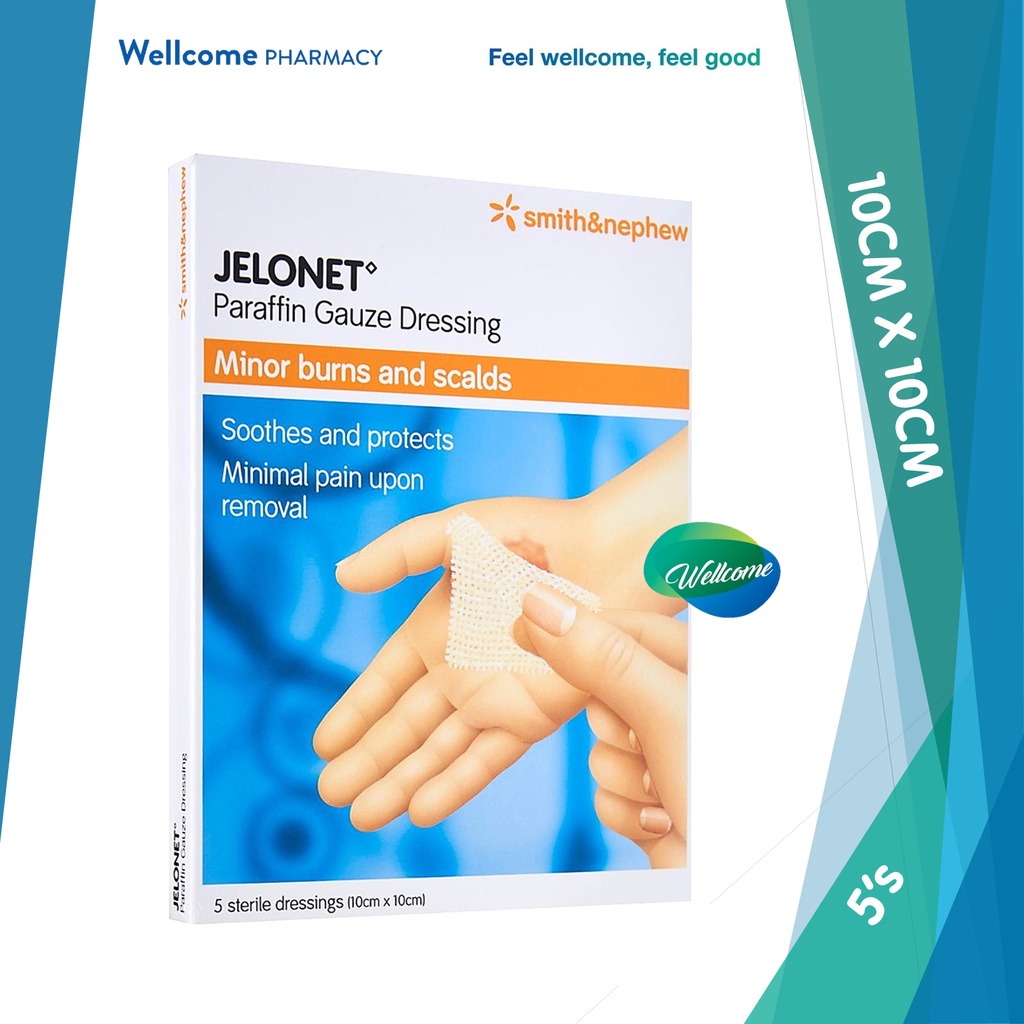 Smith & Nephew Paraffin Gauze Dressing 10cm x 10cm 5's