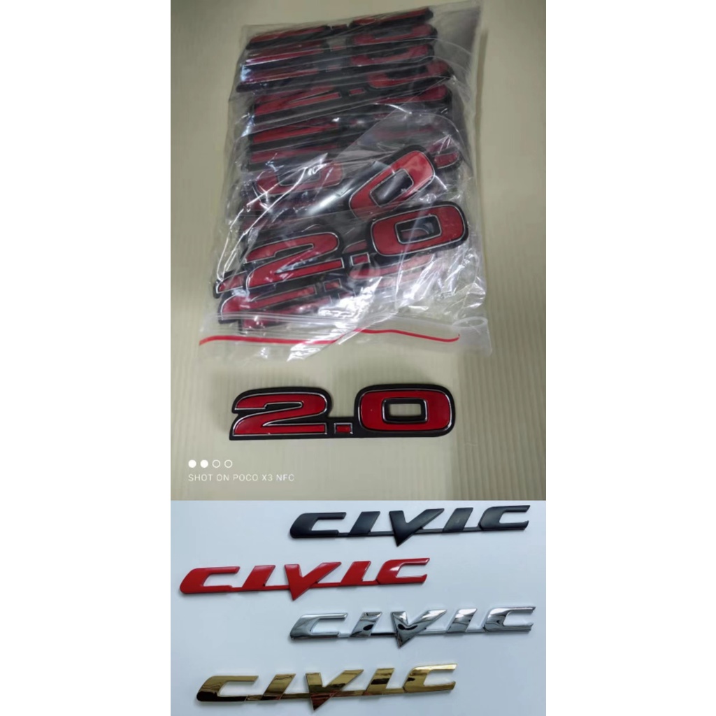 Black Red 2.0 for Civic FD2 Type R Emblem Badge Sticker | Shopee Malaysia