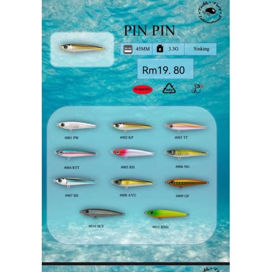Tackle Tory PIN PIN Sinking Pencil | Shopee Malaysia
