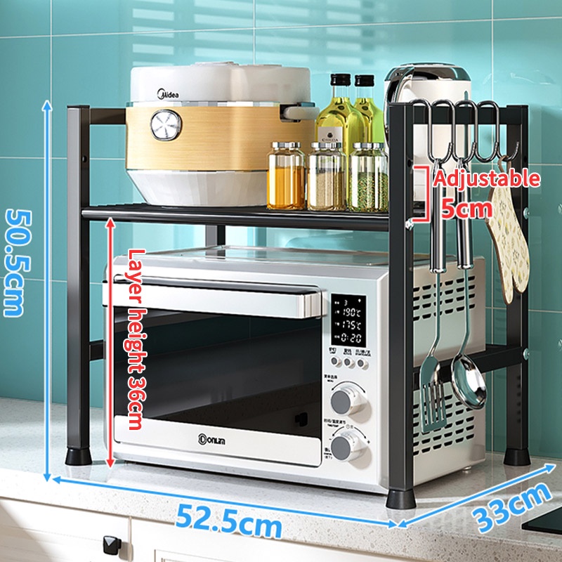 Microwave Rack Oven Rack Kitchen Rack Stainless Steel Storage Rack Rak
