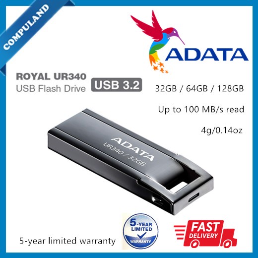 ADATA Royal UR340 USB Flash Drive 32GB 64GB 128GB USB3.2 Flash Drive