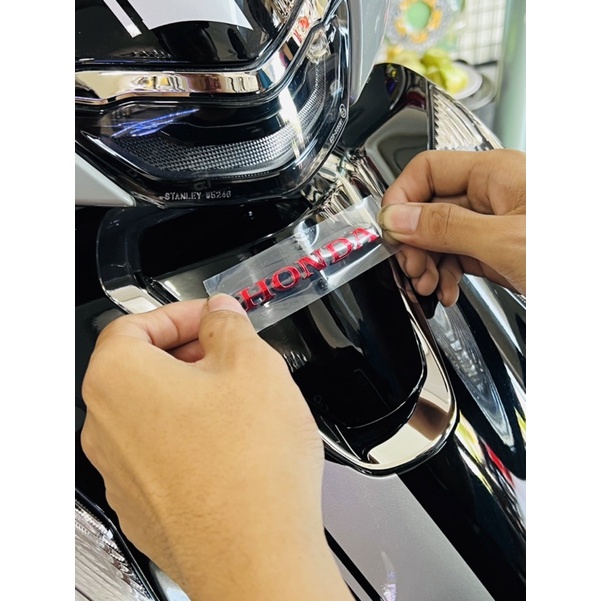 Zin Honda lettering pasted on a red mask | Shopee Malaysia