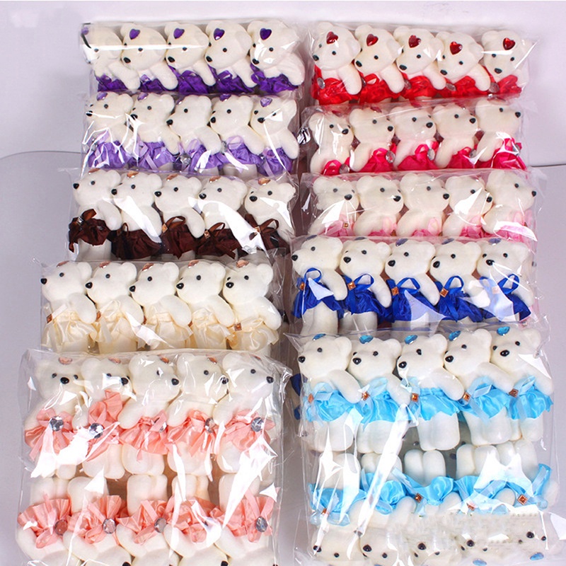 Hotsale 10pcs Teddy Bear Bouquet Small Bear Couple Bear Gift Packaging ...