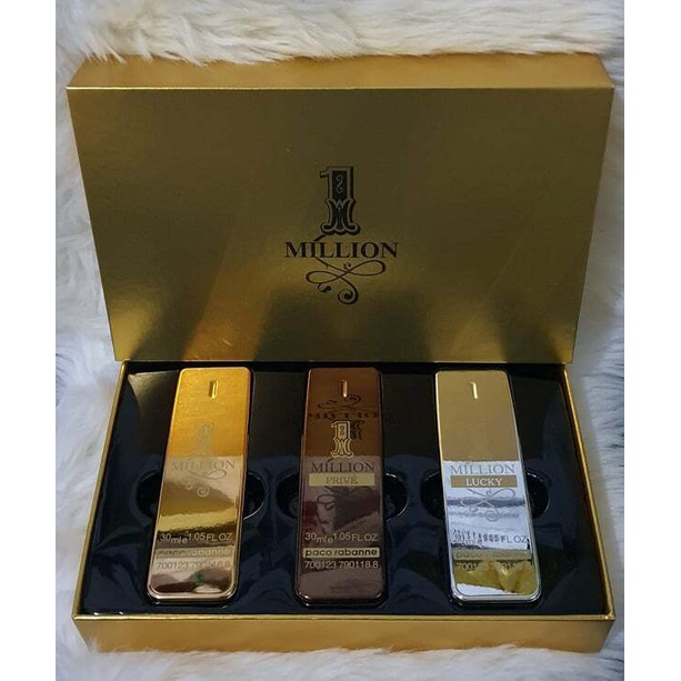 Paco Rabanne 1 Million Perfume Set of 3 Travel Size Miniature Bottle US