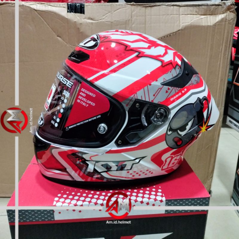 Helmet KYT TT COURSE SUPER MARIO FULL FACE KYT Helmet TTC TT COURSE