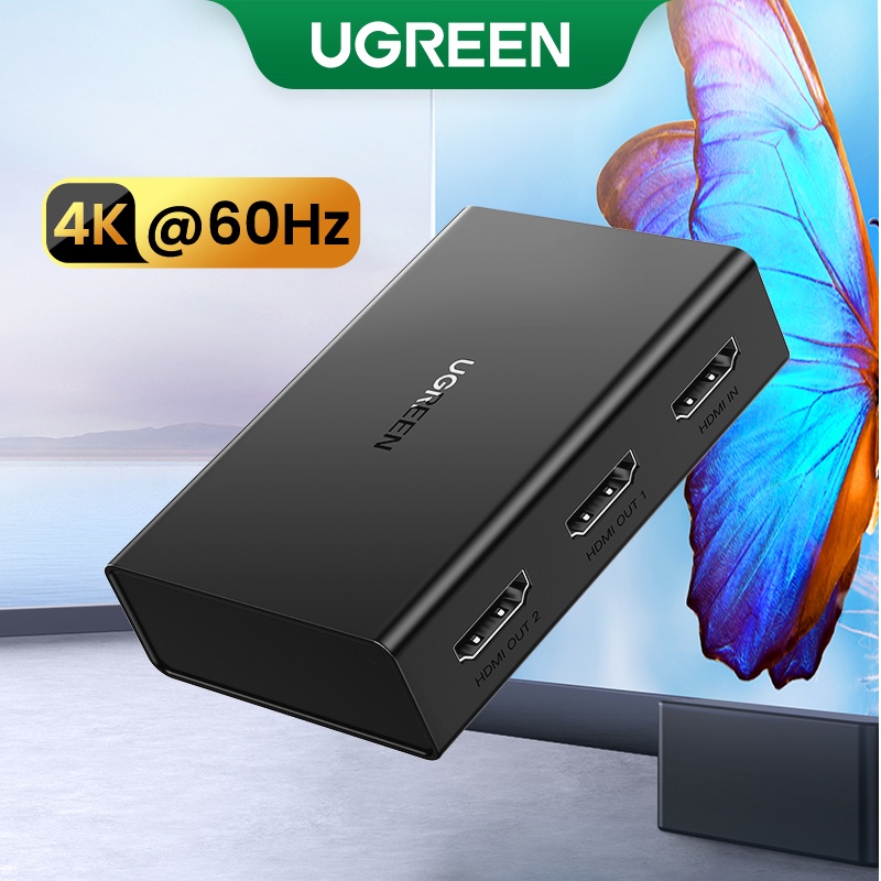 UGREEN HDMI Splitter 4K60Hz Switch 1 in 2 Out HDMI 2.0 Adapter HDMI  Switcher for PS4/Xbox 360/Switch/Macbook/TV