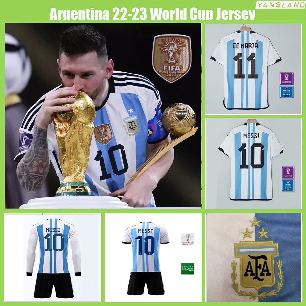 Messi #10 FIFA Argentina World Cup 2022 Adult Fan Jersey Medium