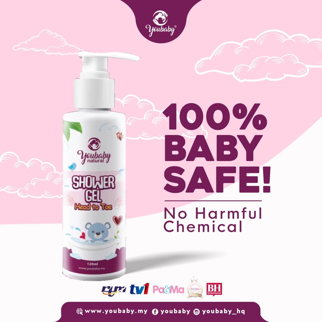 Youbaby Shower Gel Head to Toe 120ml Shopee Malaysia
