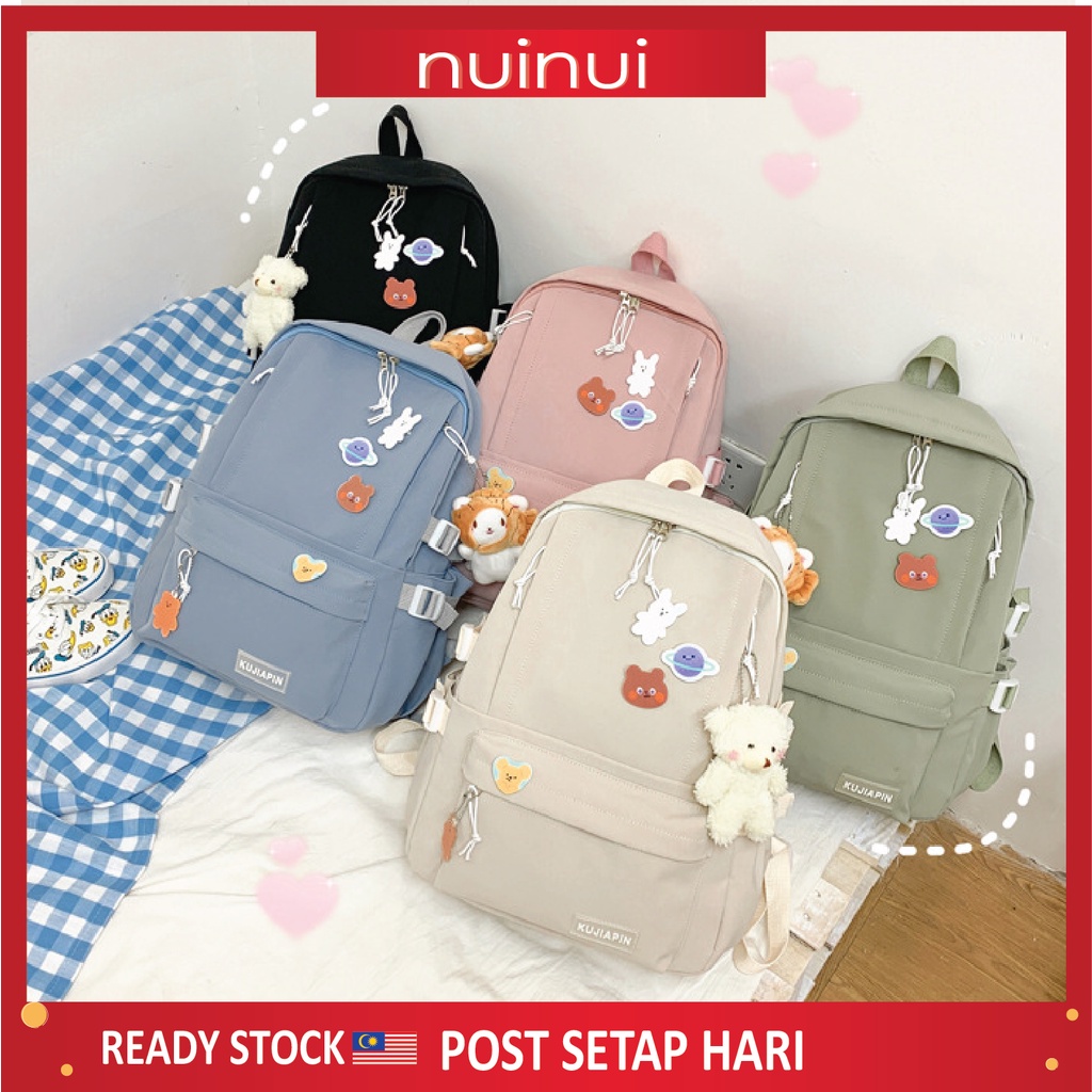 NuiNui school bag korea design backpack high school students ins style ...