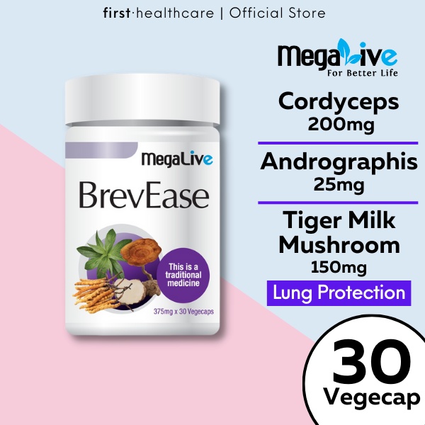 Megalive Brevease with Tiger Milk Mushroom Cordyceps Andrographis Post