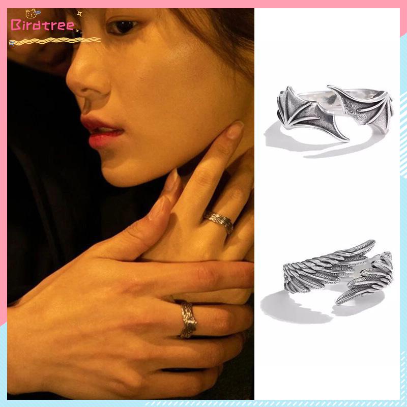 Vintage Style Demon Angel Wing Design Open Rings for Men and Women ...