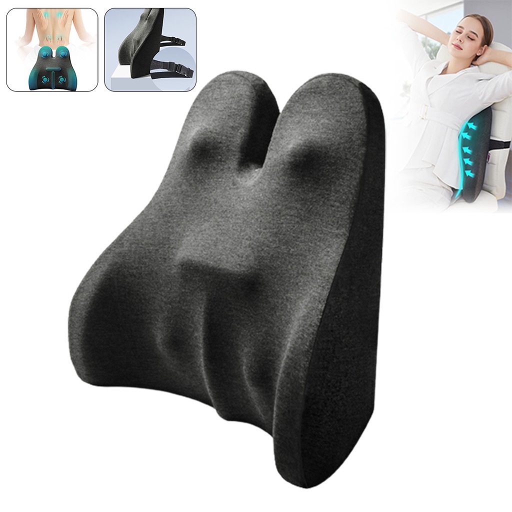 Lumbar Pillow Orthopedic Backrest for Back Pain Relief Memory Foam