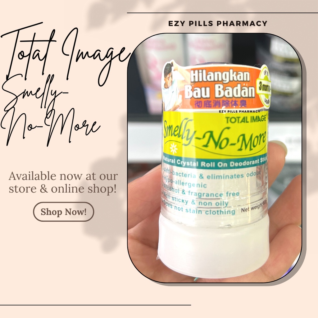 TOTAL IMAGE SMELLY NO MORE NATURAL CRYSTAL ROLL ON DEODORANT STICK 60G ...
