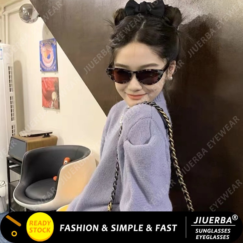 Jiuerba Vintage Fashion Cat Eye Sunglasses Western Fashion Small