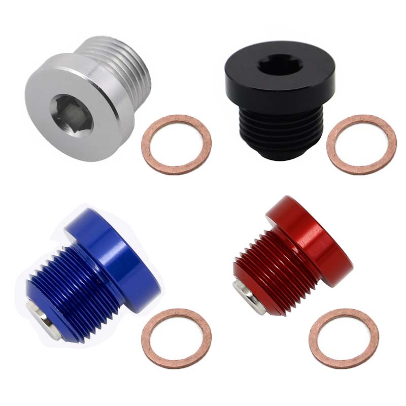 Billet Oil Drain Plug Bolt with Engine Lubricant Flush Screw