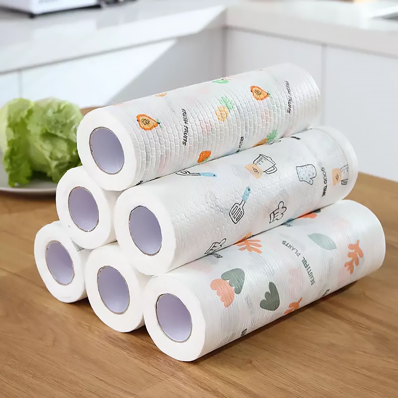 50pcs Disposable Kitchen Towel Paper Tissue Washable Reusable Cookware ...