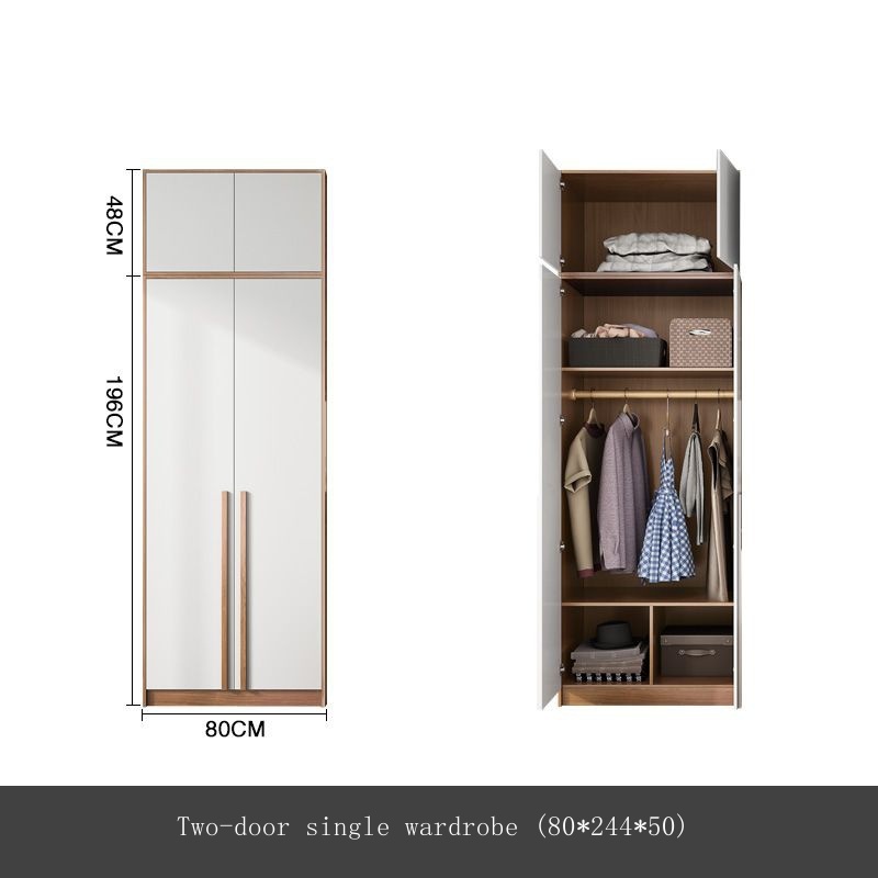 Solid wood wardrobe corner desk bookshelf combination home bedroom ...