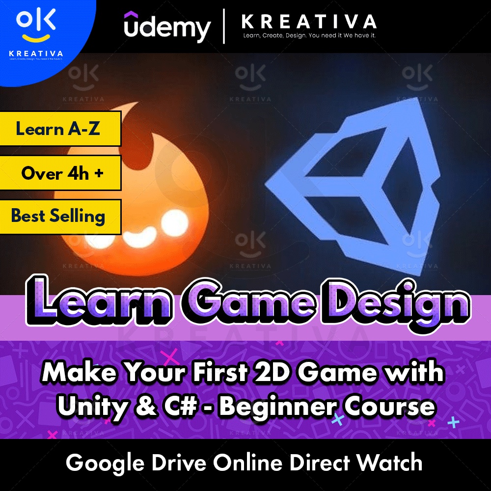 Learn Game Design C Video Course Make Your First 2D Game with Unity & C Beginner